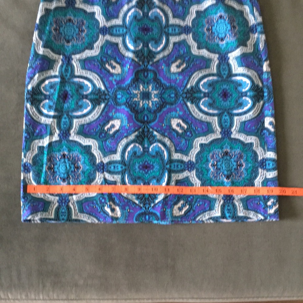 Talbots preppy paisley cotton pencil skirt 8 M - Picture 6 of 10